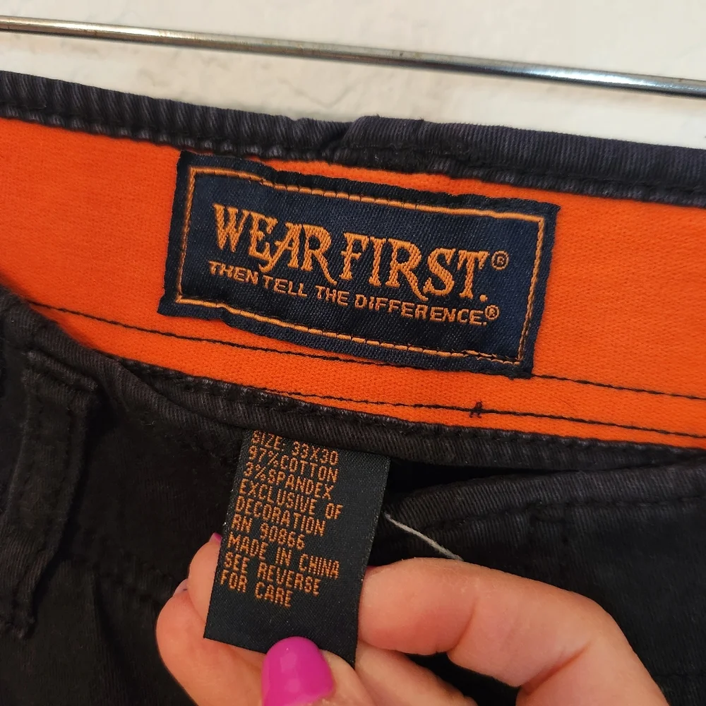 Wear‎ First Men's Black Jeans, Size 33x30